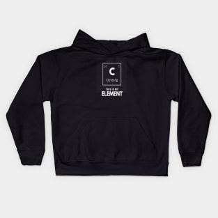 Funny chemical element climbing design Kids Hoodie